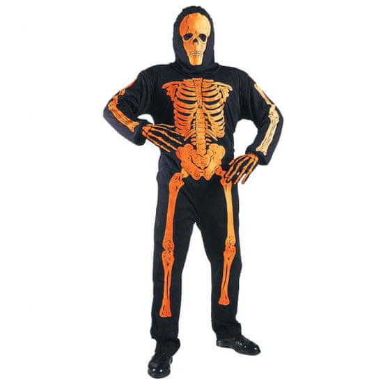 Widmann Pustni Kostum Neon Skeleton Oranžen