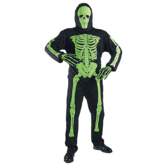Widmann Pustni Kostum Neon Skeleton Zelen
