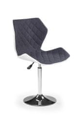 Halmar Barski stol Matrix 2 - siv/bel/krom