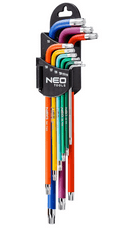 NEO Tools set torx ključev, 9-delni, barvni (09-518)