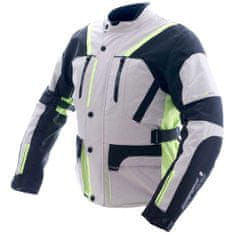 Cappa Racing Moška tekstilna motoristična jakna MELBOURNE, siva/fluo/črna 5XL