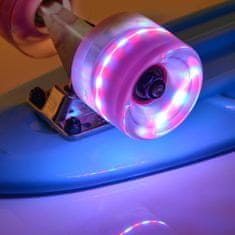 MTR Pennyboard deska 56 cm z LED kolesi, modra S-113
