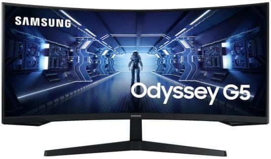 Samsung Odyssey G5 C34G55TWWU gaming monitor, 86,3 cm (34), VA, WQHD, 165 Hz