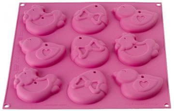 Silikomart Pekač 9-delni set roza