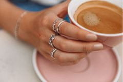 Hot Diamonds Luksuzen srebrni prstan s topazom in diamantno vrhovo DR206 (Obseg 52 mm)