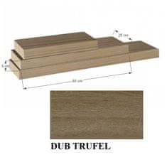 KONDELA Regal Gana 60x25 cm - hrast tartuf