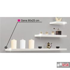 KONDELA Regal Gana 80x25 cm - bel sijaj