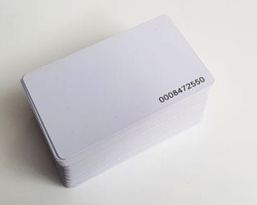 Mave 50 kos belih RFID kartic s 125 kHz čipom TK4100 in natisnjeno kodo čipa