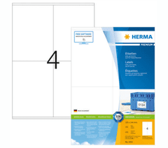 Herma Premium 4454 etikete, 105 x 144 mm, bele, 100/1