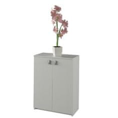 KONDELA Dvovratna komoda Natali Tip 4 - bela