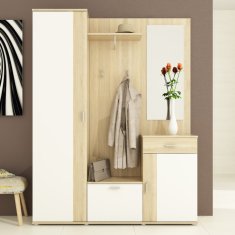 KONDELA Predsoba Amalia - hrast sonoma / bela