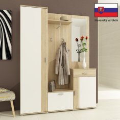 KONDELA Predsoba Amalia - hrast sonoma / bela