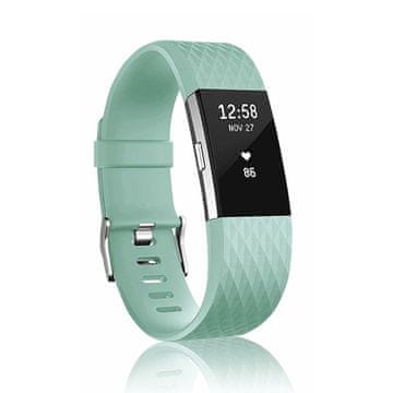 BStrap Silicone Diamond (Small) pašček za Fitbit Charge 2, light teal