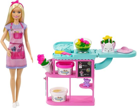 Mattel Barbie Cvetličarka, set s plastelinom