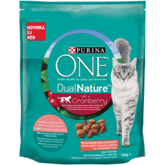 Purina ONE Dual Nature s sterilizirana hrana za mačke brusnica z lososom 8x750 g