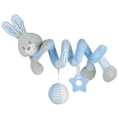 Baby Mix Spiralna igrača v obliki zajca za otroško posteljico, modra