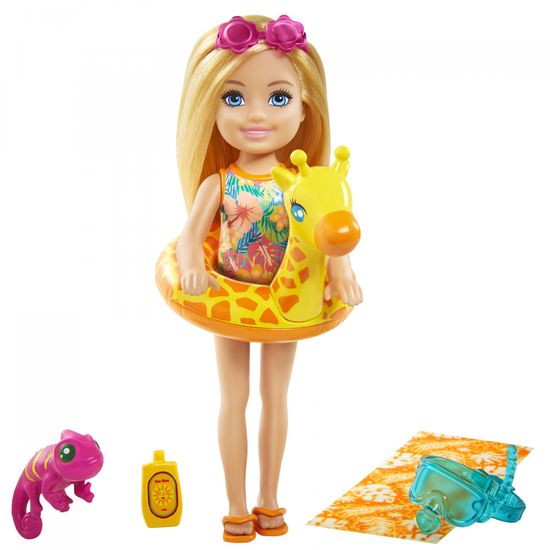 Mattel Barbie Chelsea z dodatki za na plažo