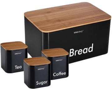 KINGHoff Kinghoff Steel Bread Basket + 3 posode Kh-1086