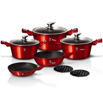 Berlingerhaus komplet granitnih loncev bh-1222 red metal line 10 kosov.