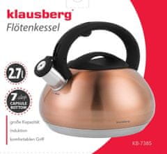 KINGHoff Kotel Klausberg s piščalko 2,7 l kb-7385 bakar