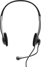 Port Designs Connect Stereo headset slušalke z mikrofonom, črne - odprta embalaža