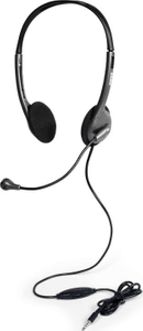 moderna slušalke port port connect headset stereo slušalke z mikrofonom na ročici, primerne za konference in klice, povezljive s kablom dolžine 1,2 m, opremljene s 27 mm pretvorniki, iz PVC in ABS plastike, nastavljiv trak za glavo