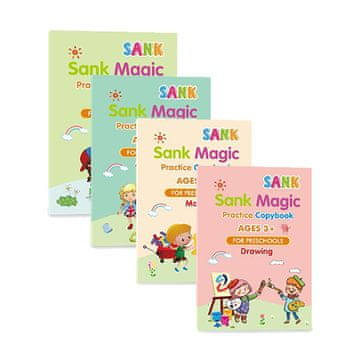 Netscroll Set delovnih zvezkov z magičnim pisalom za risanje in učenje pisanja, KidBook