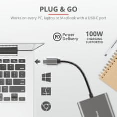 Trust Dalyx 3v1 Multiport USB-C razdelilnik - odprta embalaža