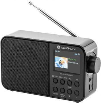 GoGEN DAB 500 BT C FM oddajnik, črn - kot nov