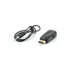 CABLEXPERT Adapter HDMI na VGA + Audio, črn, blister