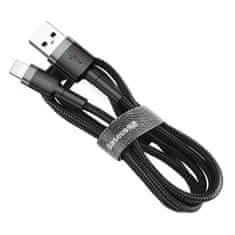 BASEUS Cafule Cable heavy duty najlon USB / Lightning QC3.0 1.5A 2M kabel črne barve (CALKLF-CG1)