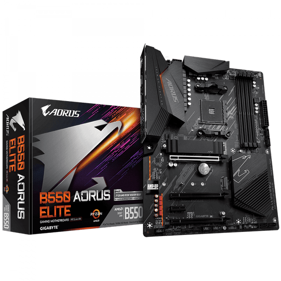 Gigabyte B550 Aorus Elite osnovna plošča, AM4, DDR4, ATX