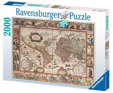 Ravensburger Zemljevid sveta sestavljanka, 2000 delov