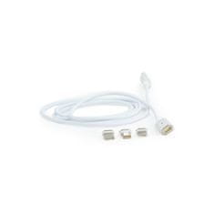 CABLEXPERT Magnetni polnilni USB kabel combo 3-v-1, srebrn, 1 m