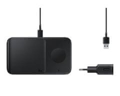 Samsung Duo brezžična polnilna postaja, črna, USB-C kabel