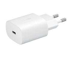 Samsung napajalnik za hitro polnjenje, USB-C na USB-C, 25 W, bel