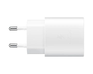 Samsung napajalnik za hitro polnjenje, USB-C na USB-C, 25 W, bel