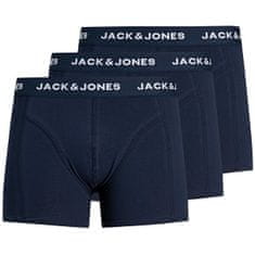Jack&Jones 3 PAKET - moški bokserji JACANTHONY 12171946 Blue Night s (Velikost M)