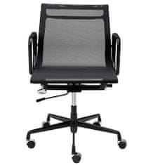 KINGHOME BODY PRESTIGE pisarniški fotelj črn - tkanina, aluminij