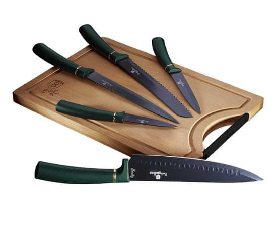 Berlingerhaus komplet 5 kuhinjskih nožev v bloku bh-2551 emerald