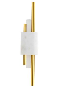 KINGHOME Stenska svetilka EVANS gold - LED, marmor, steklo