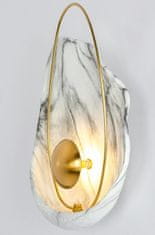 KINGHOME Stenska svetilka ROCK MARBLE - LED, smola, kovina