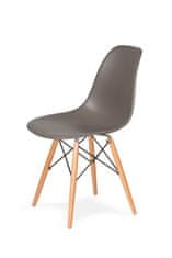 KINGHOME DSW WOOD stol pepelnato siva lesena podlaga bukev