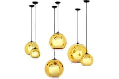 KINGHOME viseča svetilka BOLLA UP GOLD 35 zlato - metalizirano steklo