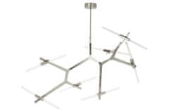 KINGHOME CANDELABR PREMIUM 14 viseča svetilka srebrna - aluminij, steklo