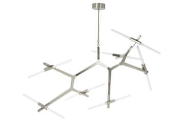 KINGHOME CANDELABR PREMIUM 14 viseča svetilka srebrna - aluminij, steklo