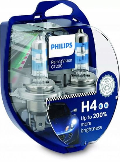Philips RacingVision H4 GT200 +200% 12342RGTS2 škatla 2 kosa