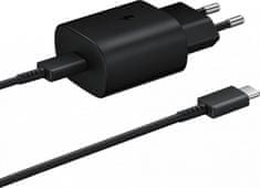 Samsung Super Fast Charge hišni polnilec in podatkovni kabel (Type C - Type C), črn