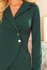 Numoco Ženska asimetrična obleka Lisalat zelena XL