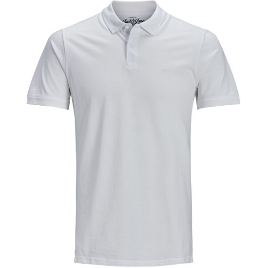 Jack&Jones Moška polo triko Slim Fit JJEBASIC 12136516 White